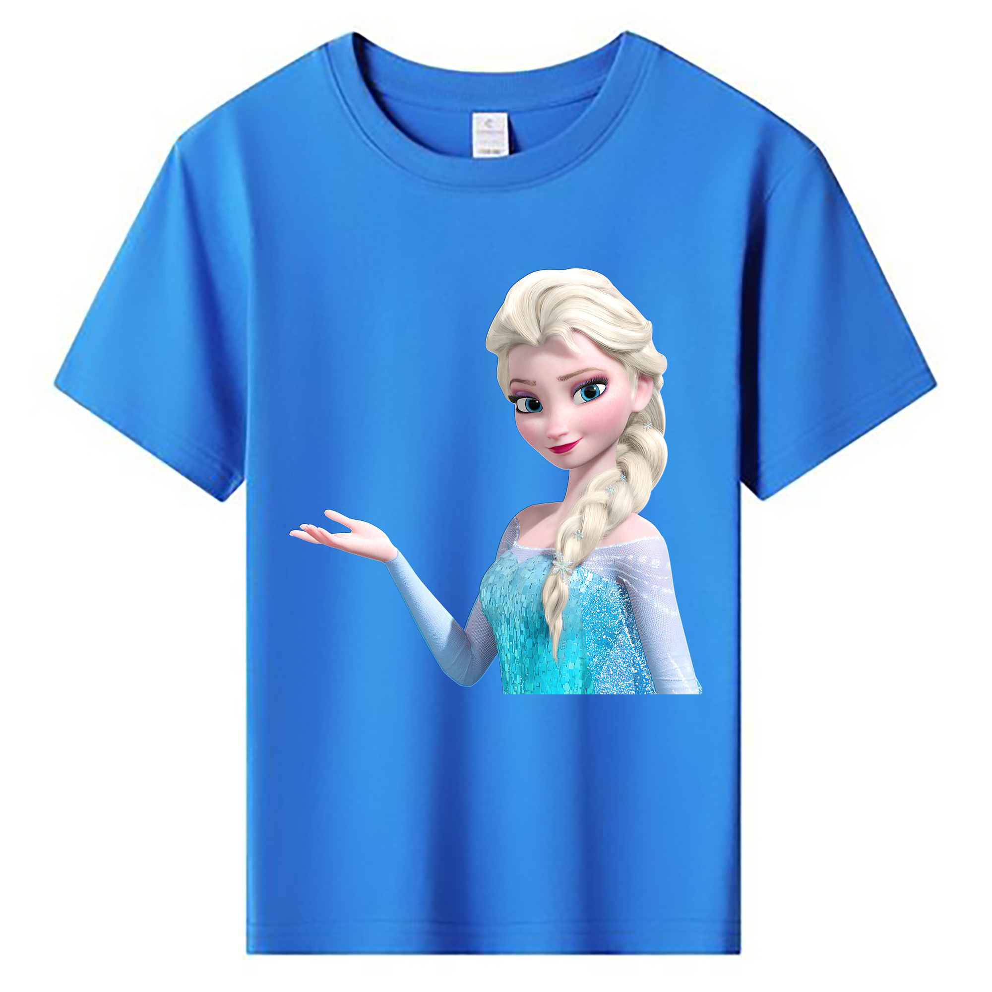 （画像用） アナと雪の女王 アンナ エルサ Frozen Anna Elsa 綿100％キッズTシャツ（フロントプリント）